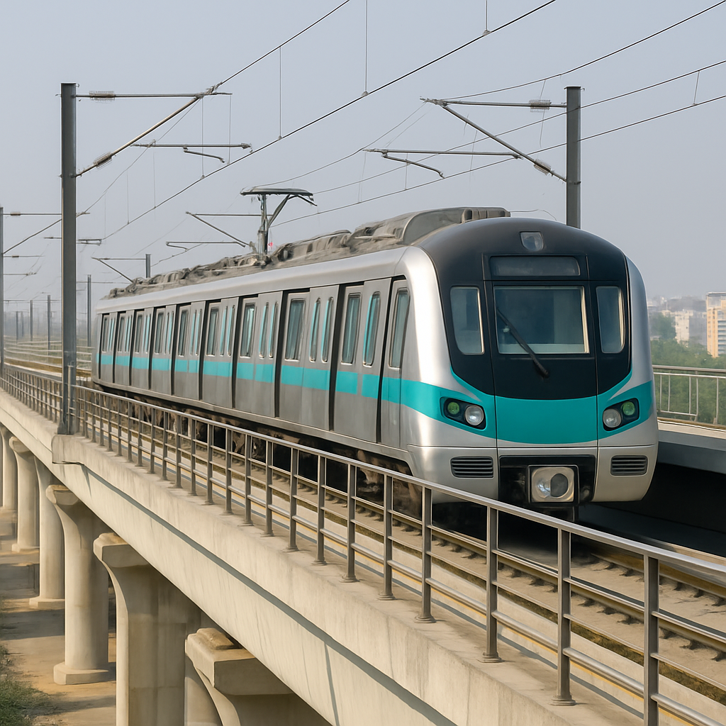 Image created by AI - Aqua Line Extension in Noida