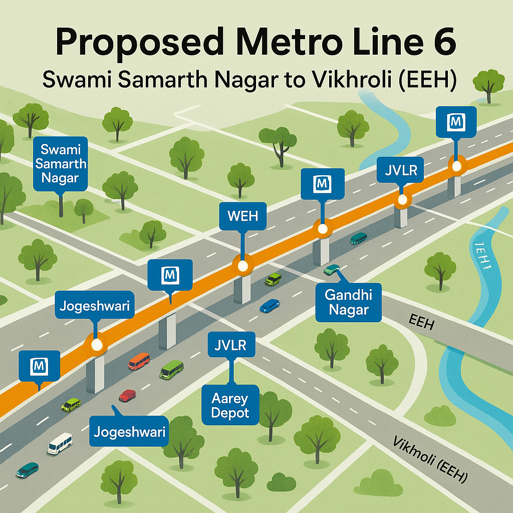 Image created by AI - Mumbai Metro Line 6 Contract