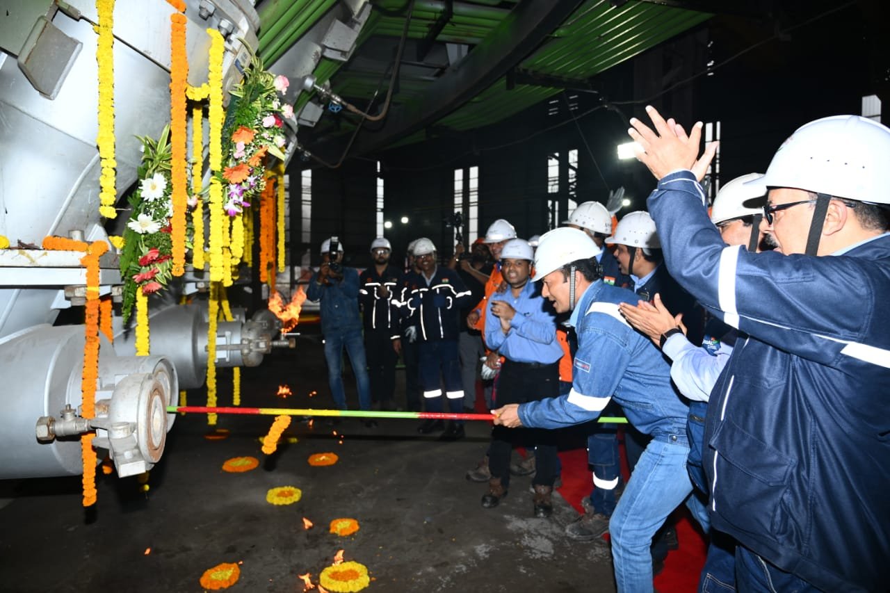 Image Credit - JINDAL STEEL X account - Blast Furnace at Angul