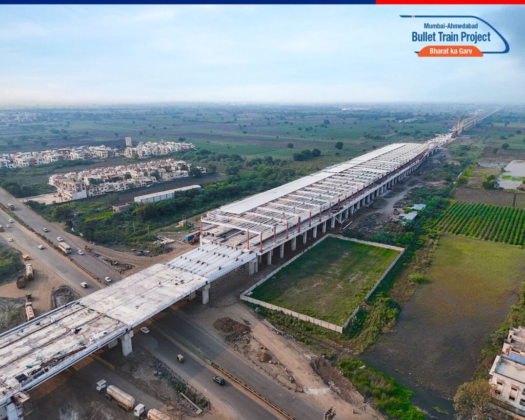 Image Credit - NHSRCL X account - Mumbai-Ahmedabad Bullet Train