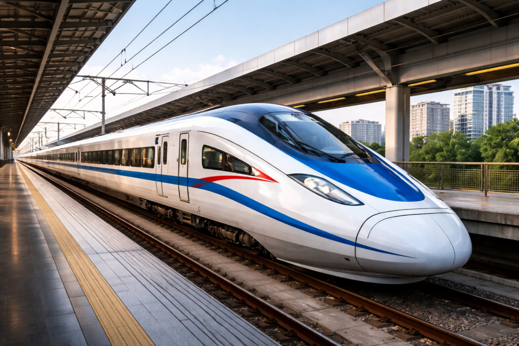 Image created by AI - Mumbai-Ahmedabad Bullet Train