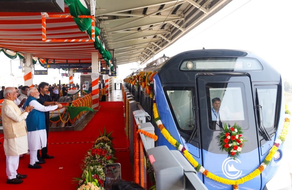 Image Credit - PM Modi's X account - Chennai Metro Phase II